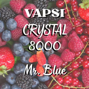 Mr. Blue By Vapsi Crystal 8000 Puffs Disposable Pod