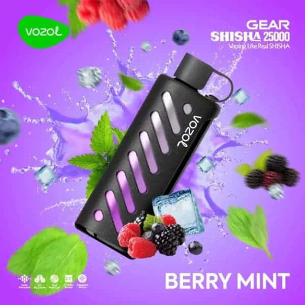 Berry Mint By VOZOL GEAR SHISHA 25K Puffs Disposable Pod