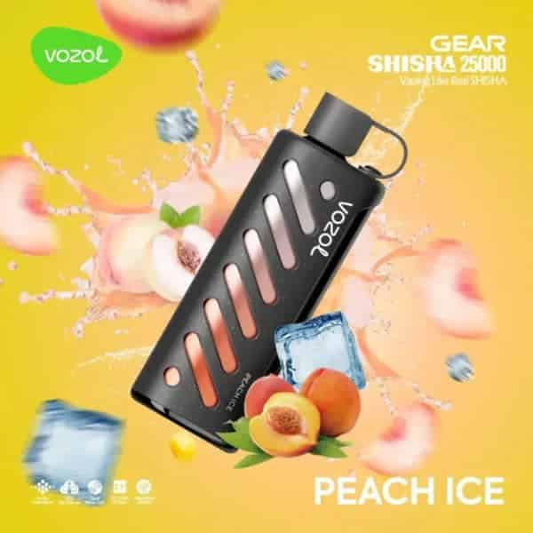 Peach Ice By VOZOL GEAR SHISHA 25K Puffs Disposable Pod