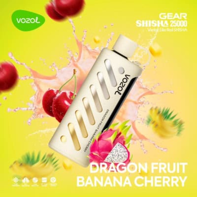 Dragon Fruit Banana Cherry By VOZOL GEAR SHISHA 25000 Puffs Disposable Pod