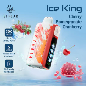 Cherry Pomegranate Cranberry By ELFBAR Ice King 30000 Puffs Disposable pod
