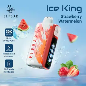 Strawberry Watermelon By ELFBAR Ice King 30000 Puffs Disposable pod