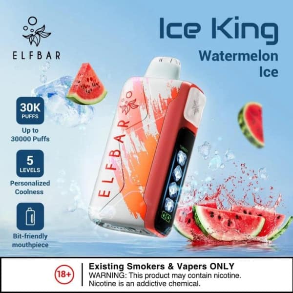 Watermelon Ice By ELFBAR Ice King 30000 Puffs Disposable pod
