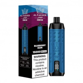 Blueberry Gum By Al Fakher Crown Bar Pro Max 15K Puffs Disposable Pod