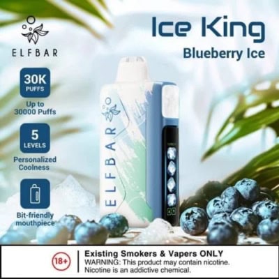 Blueberry Ice By ELFBAR Ice King 30000 Puffs Disposable pod