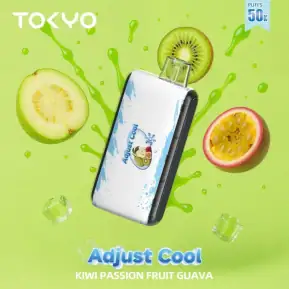 Kiwi Passion Fruit Guava By TOKYO Adjust Cool 50K Puffs Disposable Pod