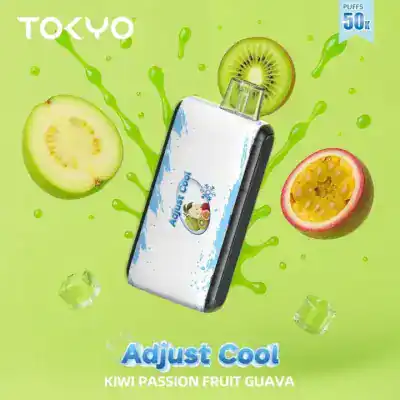 Kiwi Passion Fruit Guava By TOKYO Adjust Cool 50K Puffs Disposable Pod