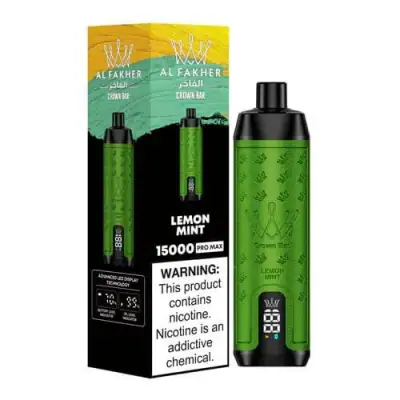 Lemon Mint By Al Fakher Crown Bar Pro Max 15K Puffs Disposable Pod