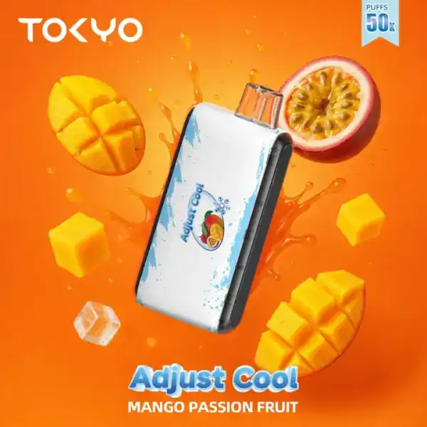 Mango Passion Fruit By TOKYO Adjust Cool 50K Puffs Disposable Pod