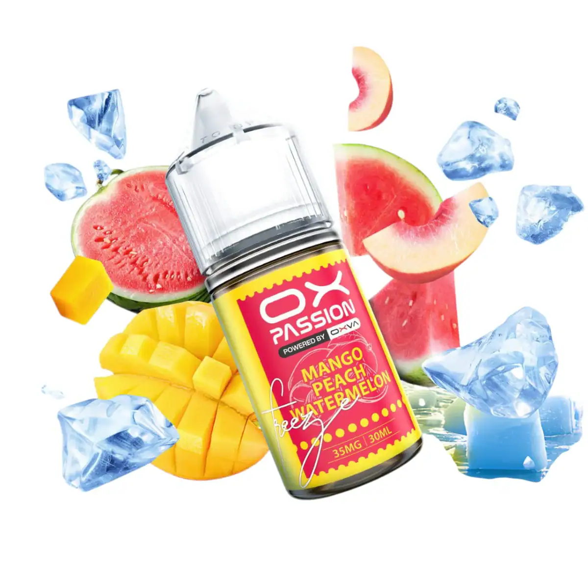 Mango Peach Watermelon SaltNic By OX Passion Freeze