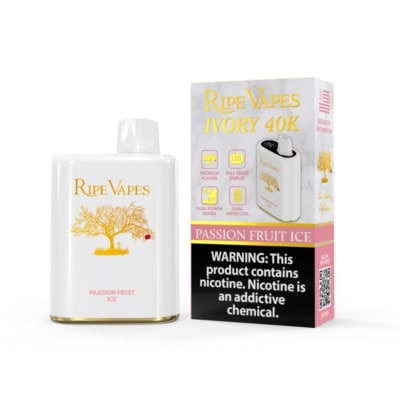 Passion Fruit Ice By Ripe Vapes IVORY 40K Puffs Disposable Pod