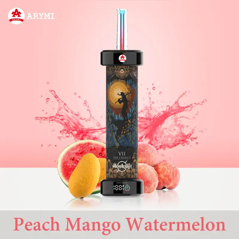 Peach Mango Watermelon By Arymi Hookalit 40K Puffs Hookah-Style Disposable Vape