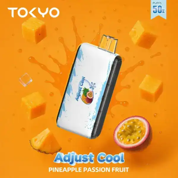 Pineapple Passion Fruit By TOKYO Adjust Cool 50K Puffs Disposable Pod