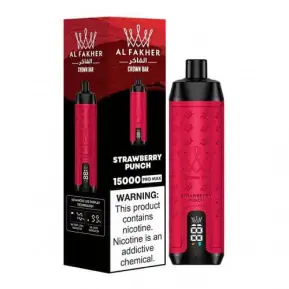 Strawberry Punch By Al Fakher Crown Bar Pro Max 15K Puffs Disposable Pod