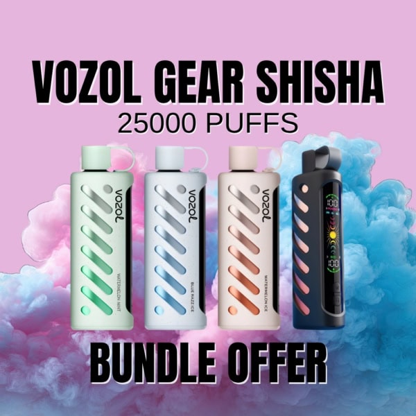 VOZOL GEAR SHISHA 25K Puffs Disposable Pod Bundle Offer