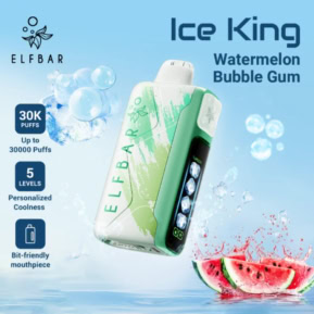 Watermelon Bubble Gum By ELFBAR Ice King 30000 Puffs Disposable pod
