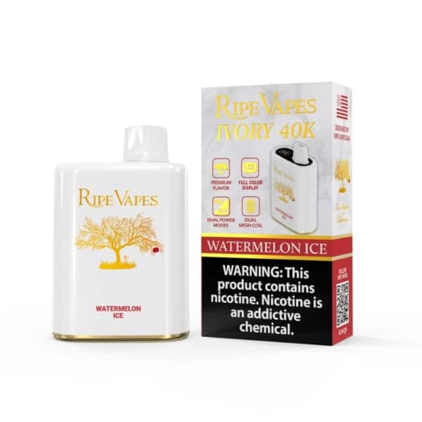Watermelon Ice By Ripe Vapes IVORY 40K Puffs Disposable Pod