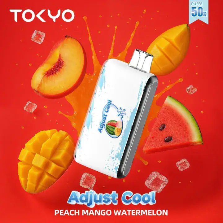 Peach Mango Watermelon By TOKYO Adjust Cool 50K Puffs Disposable Pod