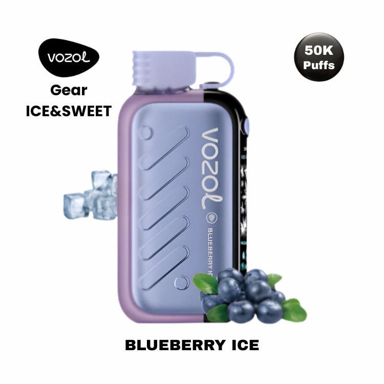 Blueberry Ice By VOZOL Gear Ice & Sweet 50K Puffs Disposable Pod