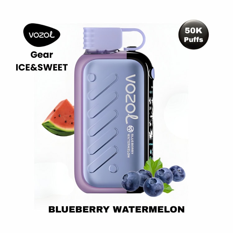 Blueberry Watermelon By VOZOL Gear Ice & Sweet 50K Puffs Disposable Pod