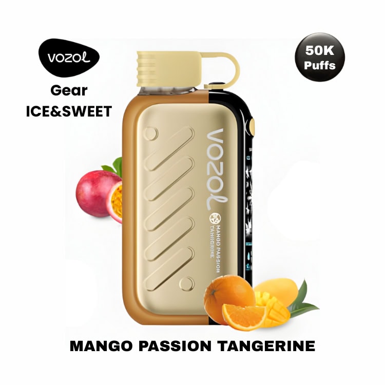 Mango Passion Tangerine By VOZOL Gear Ice & Sweet 50K Puffs Disposable Pod
