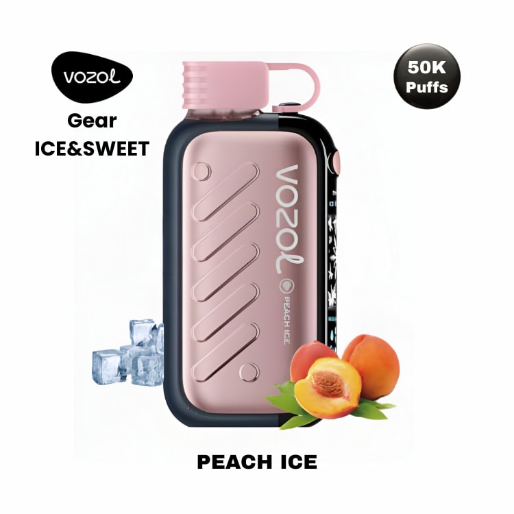 Peach Ice By VOZOL Gear Ice & Sweet 50K Puffs Disposable Pod