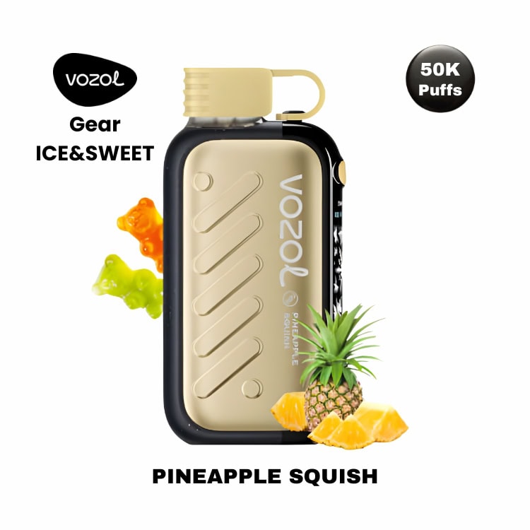 Pineapple Squish By VOZOL Gear Ice & Sweet 50K Puffs Disposable Pod