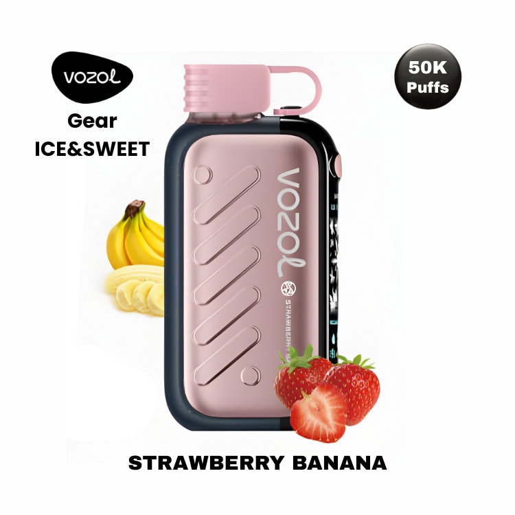 Strawberry Banana By VOZOL Gear Ice & Sweet 50K Puffs Disposable Pod