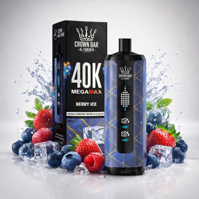 Berry Ice By Al Fakher Crown Bar Mega Max 40K Puffs Disposable | Si ...