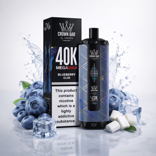 Blueberry Gum By Al Fakher Crown Bar Mega Max 40K Puffs Disposable