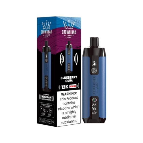 Blueberry Gum By Al Fakher Crown Bar SOUND 12K Puffs Disposable