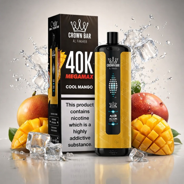 Cool Mango By Al Fakher Crown Bar Mega Max 40K Puffs Disposable | Si ...