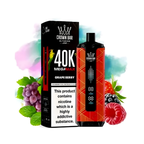 Grape Berry By Al Fakher Crown Bar Mega Max 40K Puffs Disposable
