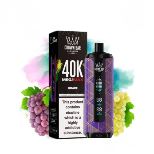 Grape By Al Fakher Crown Bar Mega Max 40K Puffs Disposable