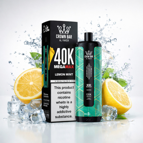 Lemon Mint By Al Fakher Crown Bar Mega Max 40K Puffs Disposable