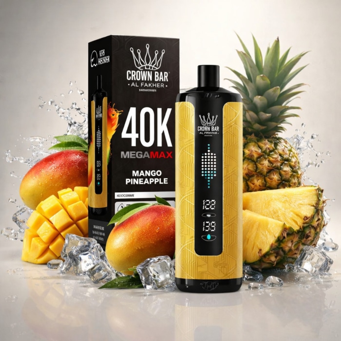 Mango Pineapple By Al Fakher Crown Bar Mega Max 40K Puffs Disposable ...