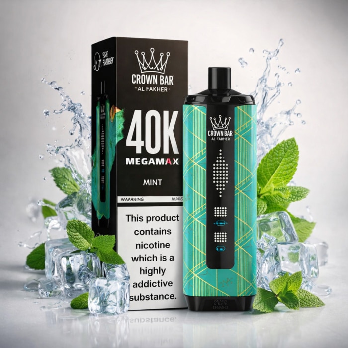 Mint By Al Fakher Crown Bar Mega Max 40K Puffs Disposable | Si Omar ...