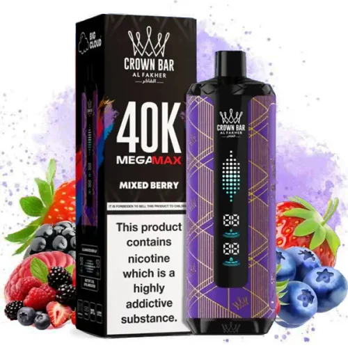 Mixed Berry By Al Fakher Crown Bar Mega Max 40K Puffs Disposable