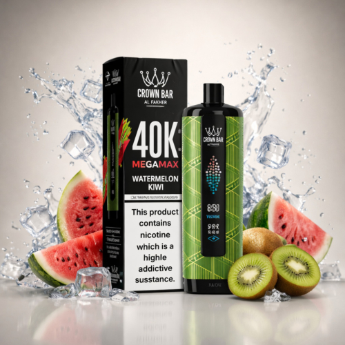 Watermelon Kiwi By Al Fakher Crown Bar Mega Max 40K Puffs Disposable
