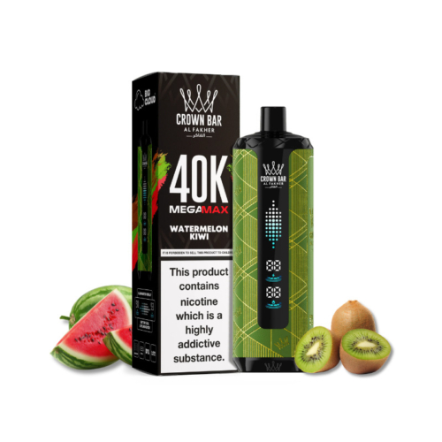 Watermelon Kiwi By Al Fakher Crown Bar Mega Max 40K Puffs Disposable