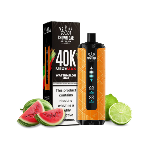 Watermelon Lime By Al Fakher Crown Bar Mega Max 40K Puffs Disposable