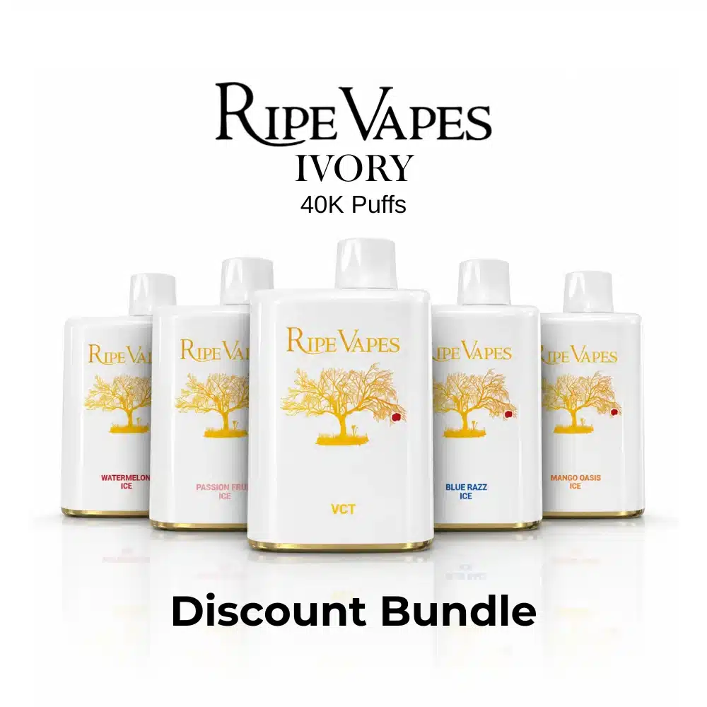 Ripe Vapes IVORY 40K Puffs Disposable Pod DISCOUNT BUNDLE