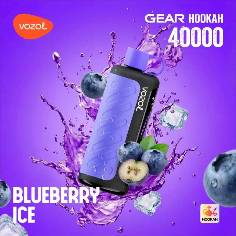 Blueberry Ice By VOZOL GEAR Hookah 40K Puffs Disposable