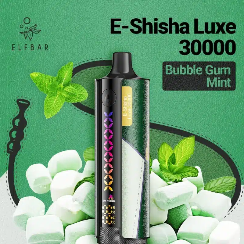 Bubblegum Mint By ELFBAR E-SHISHA LUXE 30K Puffs Disposable