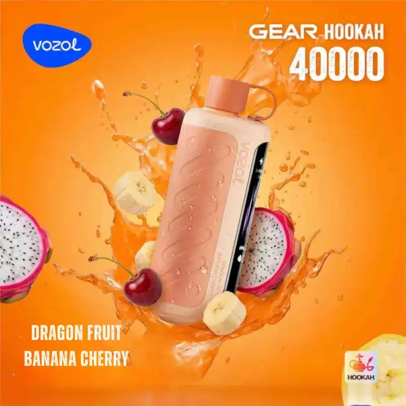 Dragon Fruit Banana Cherry By VOZOL GEAR Hookah 40K Puffs Disposable