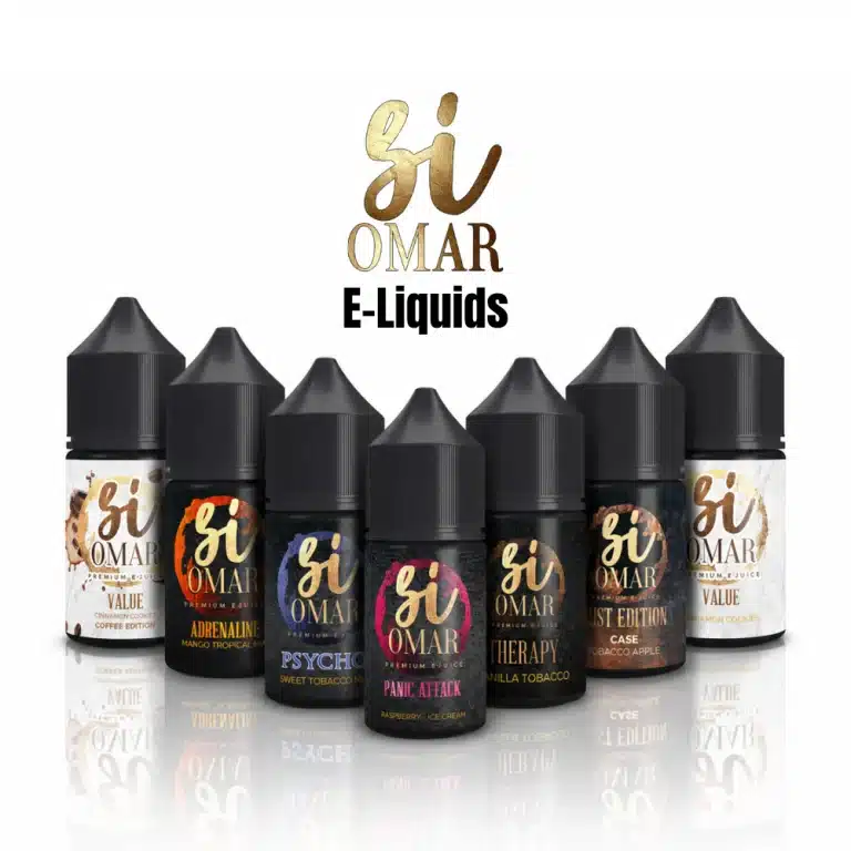 Vape juice e-liquid collection made by Si Omar in Egypt