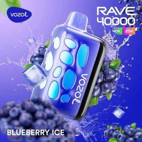Blueberry Ice By VOZOL RAVE 40K Puffs Disposable Pod