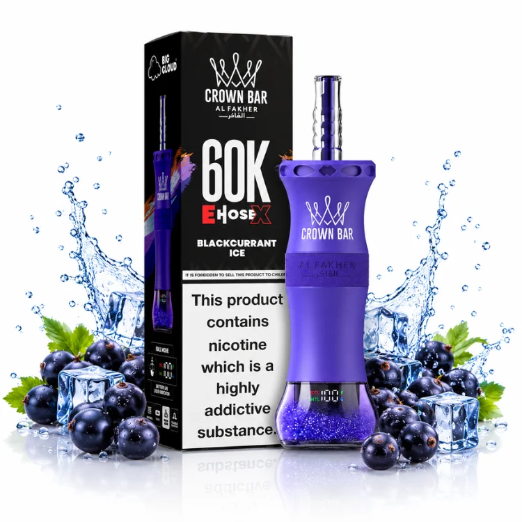 Blackcurrant Ice By AL Fakher Crown Bar EHOSE X 60K Puffs Disposable