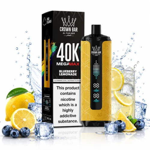 Blueberry Lemonade By Al Fakher Crown Bar Mega Max 40K Puffs Disposable