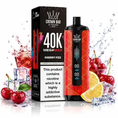 Cherry Fizz By Al Fakher Crown Bar Mega Max 40K Puffs Disposable